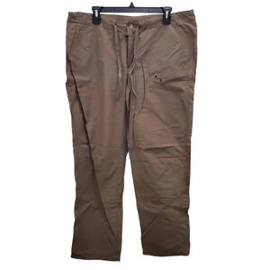 Columbia‎ Women's Dark Khaki Cotton Blend Loose Fit Outdoors Hiking Pants Size L